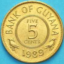 Гайана 5 центов 1989 год.