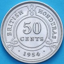 Гондурас Британский 50 сентаво 1954 год.