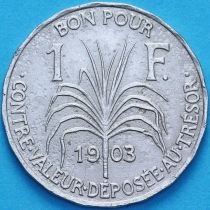 Гваделупа 1 франк 1903 год.
