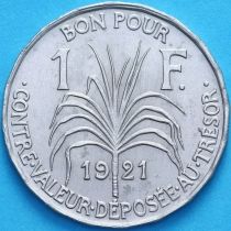 Гваделупа 1 франк 1921 год. №2