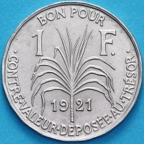 Гваделупа 1 франк 1921 год. №2