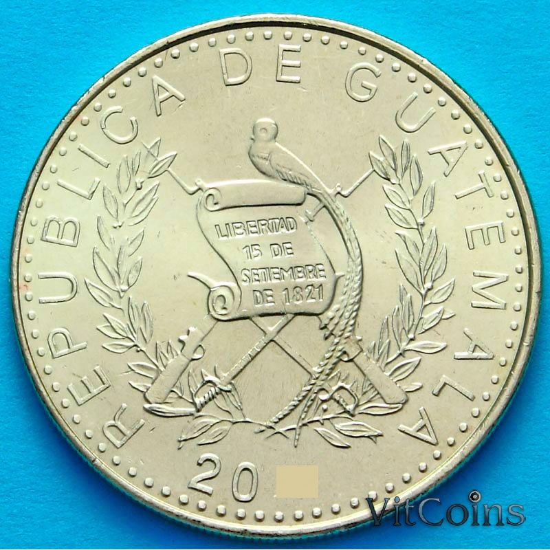 Монета Гватемала 1 кетсаль 2006 год. Голубь мира