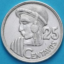 Гватемала 25 сентаво 1950 год. Серебро