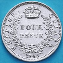 Британская Гвиана 4 пенса 1943 год
