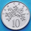 Монета Ямайка 10 центов 1986 год.