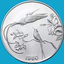 Ямайка 10 долларов 1980 год. Колибри. BU