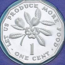 Ямайка 1 цент 1977 год. Пруф