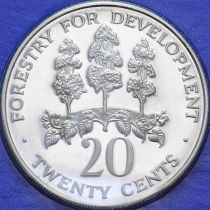 Ямайка 20 центов 1977 год. Пруф