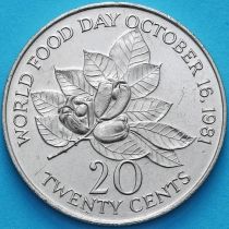 Ямайка 20 центов 1986 год. ФАО
