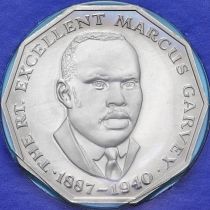 Ямайка 50 центов 1977 год. Маркус Гарви. Пруф