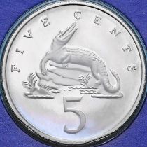 Ямайка 5 центов 1977 год. Пруф