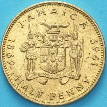 Ямайка 1/2 пенни 1969 год. 100 лет монетам Ямайки