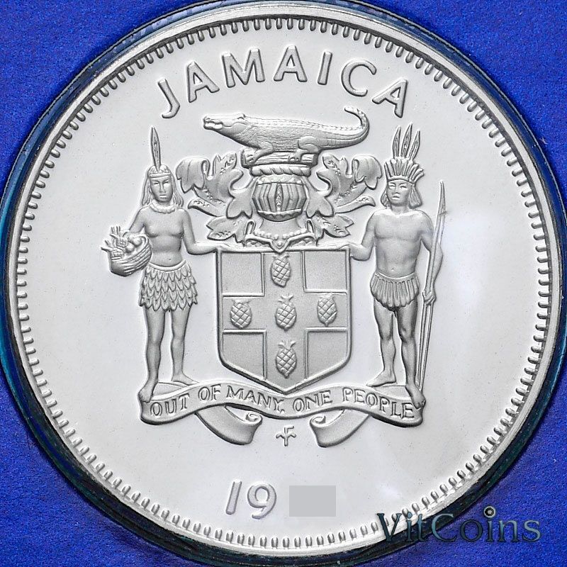 Монета Ямайка 10 центов 1980 год. Пруф