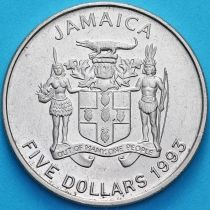 Ямайка 5 долларов 1993 год. Норман Мэнли.