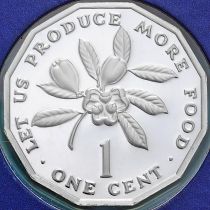Ямайка 1 цент 1976 год. Пруф