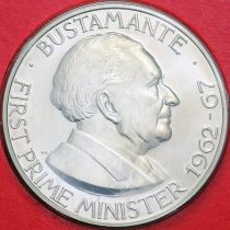 Ямайка 1 доллар 1975 год. Александр Бустаманте. BU