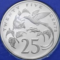 Ямайка 25 центов 1976 год. Пруф