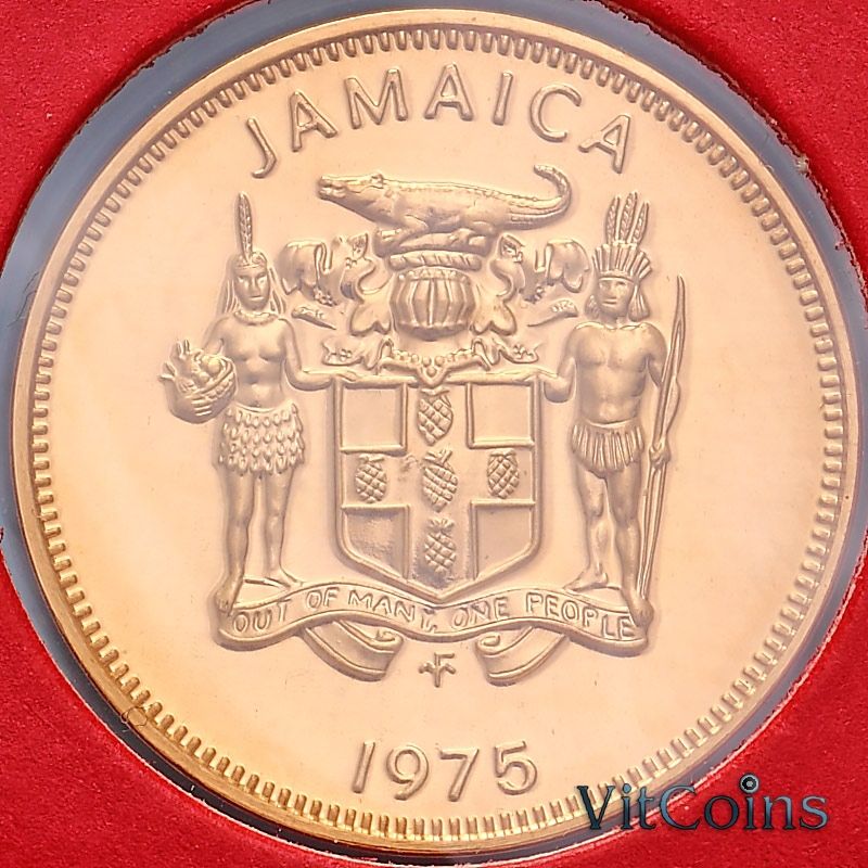 Монета Ямайка 1 цент 1975 год. BU Монета Ямайка 1 цент 1975 год. BU
