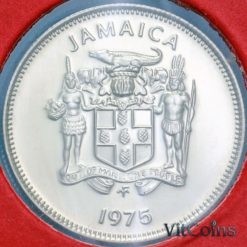 Монета Ямайка 5 центов 1975 год. BU Монета Ямайка 5 центов 1975 год. BU