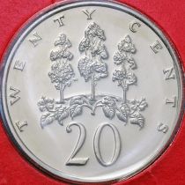 Ямайка 20 центов 1975 год. BU
