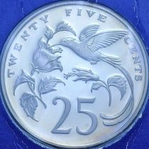 Ямайка 25 центов 1979 год. Пруф