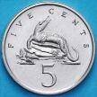 Монета Ямайка 5 центов 1987 год.