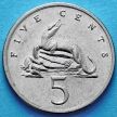 Монета Ямайки 5 центов 1993 год.
