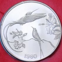Ямайка 10 долларов 1980 год. Колибри. BU