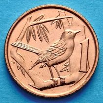 Каймановы острова 1 цент 1996 год. Дрозд.