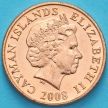 Монета Каймановы острова 1 цент 2008 год. Дрозд.