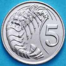 Каймановы острова 5 центов 1990 год.