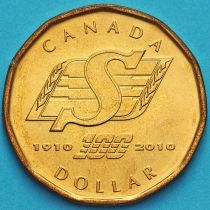 Канада 1 доллар 2010 год. Саскачеван Рафрайдерс.
