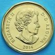 Монета Канады 1 доллар 2014 год. Олимпийские Игры, Сочи 2014.