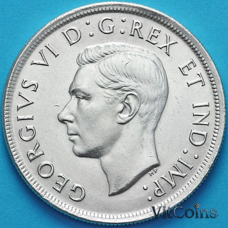 Монета Канада 1 доллар 1939 год. Королевский визит в Оттаву. Серебро. №2