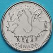 Монета Канады 25 центов 2002 год. День Канады.