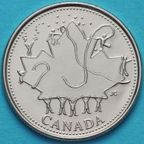 Канада 25 центов 2002 год. День Канады.