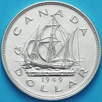 Канада 1 доллар 1949 год. Присоединение Ньюфаундленда. Серебро. №1