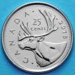 Монета Канады 25 центов 2018 год. Карибу.