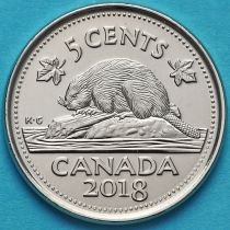 Канада 5 центов 2018 год.