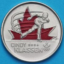 Канада 25 центов 2009 год. Цветная. Синди Классен.