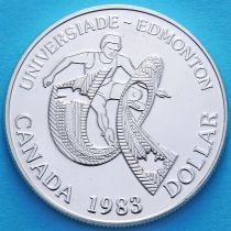 Канада 1 доллар 1983 год. Универсиада. Серебро.