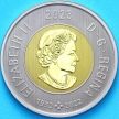Монета Канада 2 доллара 2023 год.  70 лет правления королевы Елизаветы II. Пруф. Матовая