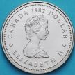 Монета Канада 1 доллар 1982 год. Конституция BU.