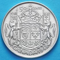 Канада 50 центов 1943 год. Серебро.
