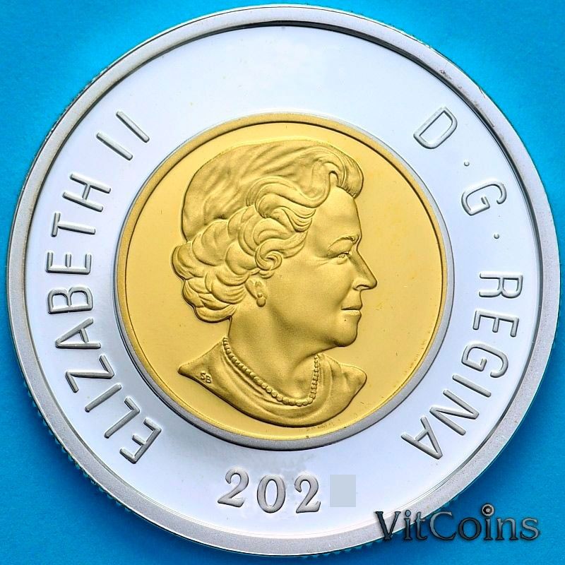 Монета Канада 2 доллара 2021 год. Пруф Монета Канада 2 доллара 2021 год. Пруф