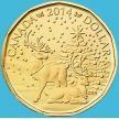 Монета Канада 1 доллар 2014 год. Рождество. Олени