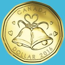 Канада 1 доллар 2016 год. Свадьба