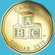 Монета Канада 1 доллар 2016 год. Подарок. Кубики