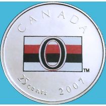 Канада 25 центов 2007 год. Оттава Сенаторз