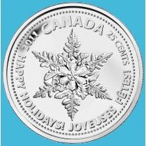Канада 25 центов 2011 год. Рождество. Снежинка